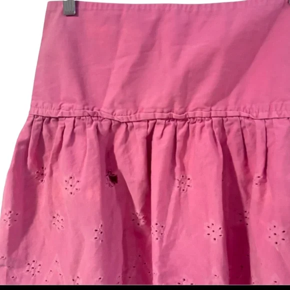 United Colors of Benetton Pink Eyelet short Skirt Size Medium - Picture 2 of 12